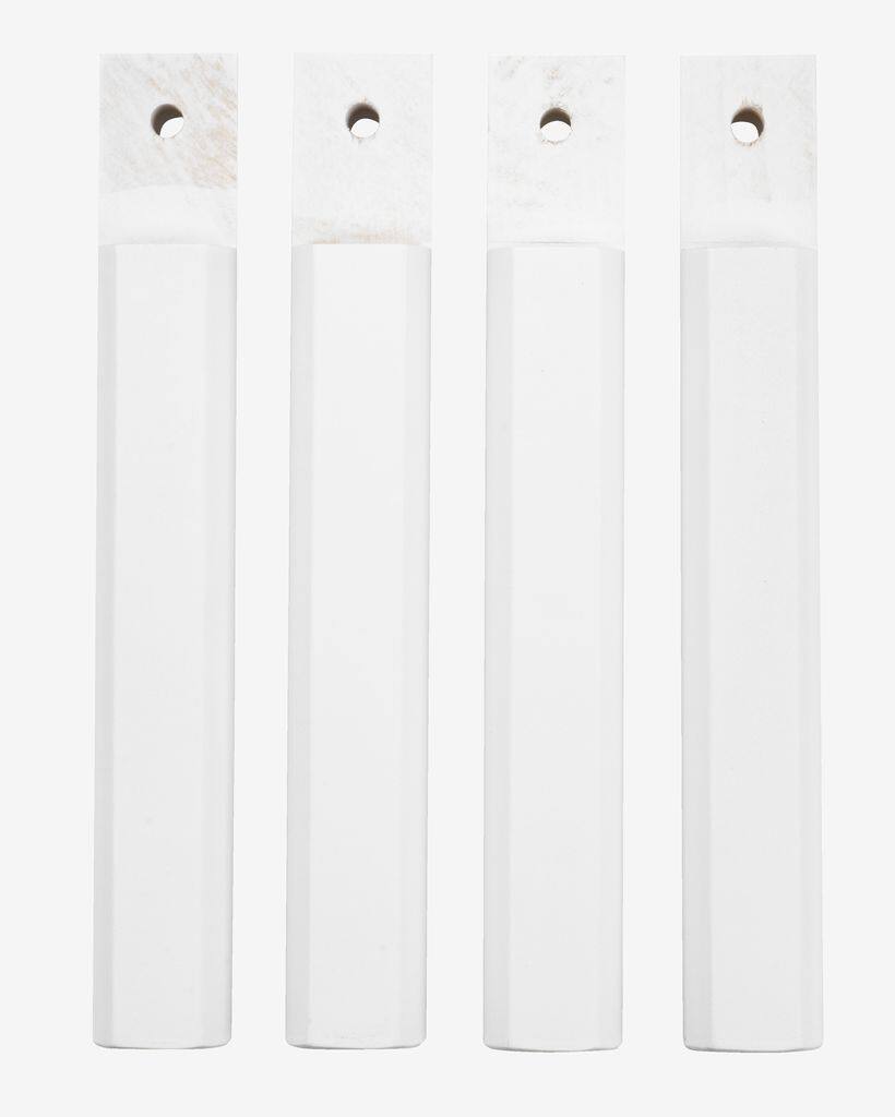 KARPELVA Sengeben bredde 4,3 x længde 3,5 x højde 23 cm KARPELVA hvid bøg 4 stk./pakke