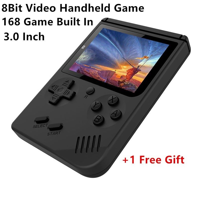 Retro Portable Mini Handheld Game Console 8 Bit 3.0 Inch Big Screen Color LCD Kids Color Game Player Built in 168 games