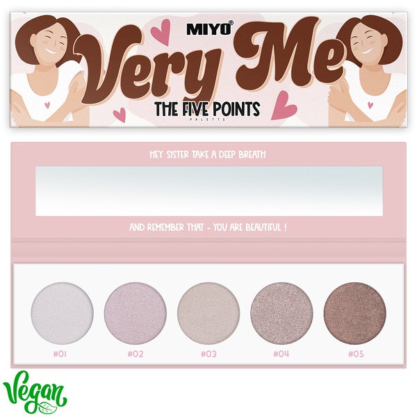 MIYO Five Points Palette, paleta cieni do powiek, 08 Very Me, 6,5 g