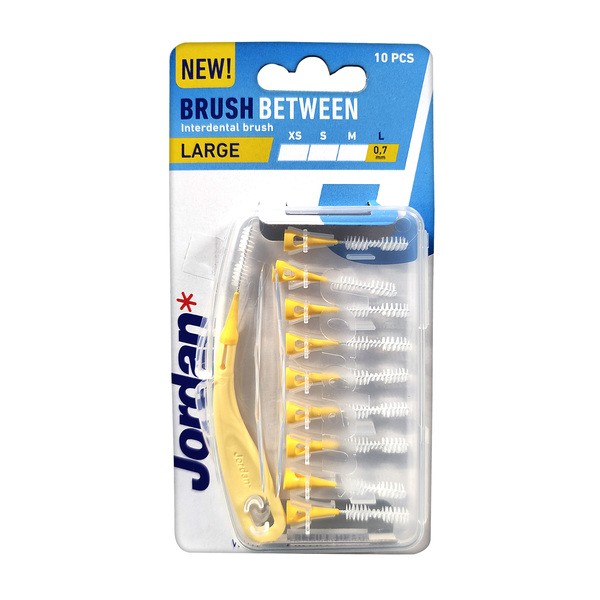 Jordan Brush Between, szczoteczka do przestrzeni międzyzębowych L, 10 szt.