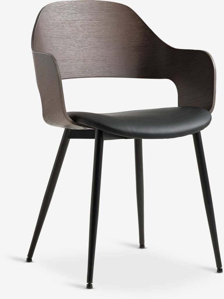 HVIDOVRE HVIDOVRE Spisestuestol Mørk Eg/Sort Stof