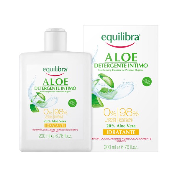 Equilibra, nawilżający żel aloesowy do higieny intymnej, 200 ml