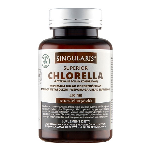 Singularis Chlorella 550 mg, kapsułki, 60 szt.