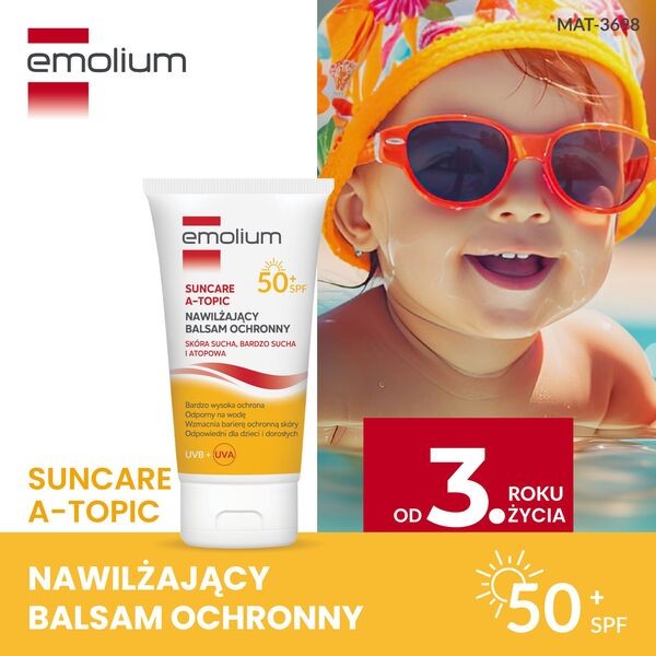 Emolium Suncare A-Topic, nawilżający balsam ochronny, 150 ml