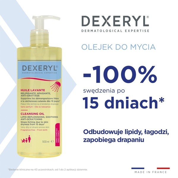 Dexeryl Cleansing, olejek do mycia, 500 ml