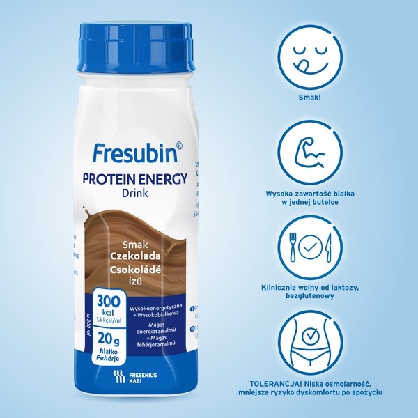 Fresubin Protein Energy Drink, płyn o smaku czekoladowym, 4 x 200 ml