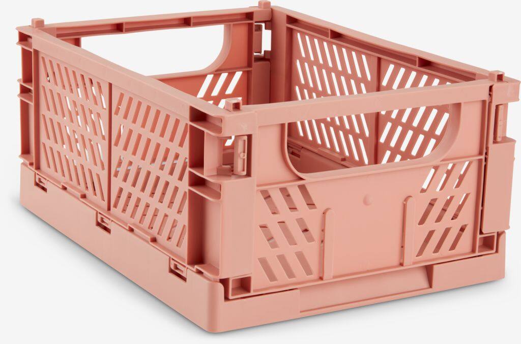 MILAS MILAS kurv B25xL34xH15cm foldbar koral