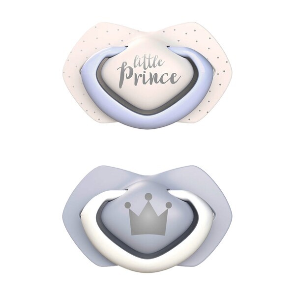Canpol Babies, smoczek silikonowy, symetryczny, Royal Baby, 6-18 m, blue, 2 szt.