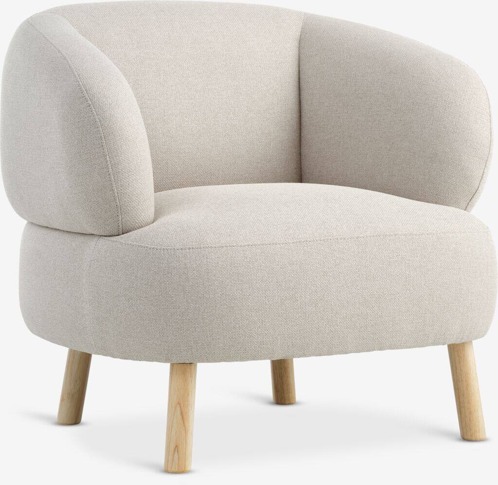 STADIL lænestol STADIL beige stof/eg farve