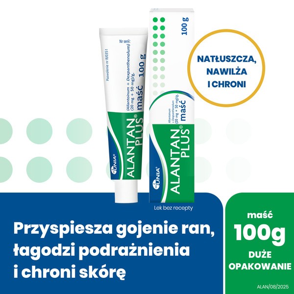 Alantan Plus, (20 mg + 50 mg)/g, maść, 100 g