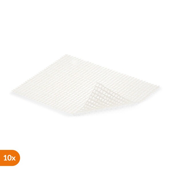 Grassolind Neutral, opatrunek siatkowy z maścią, jałowy, 10 cm x 10 cm, 10 szt.