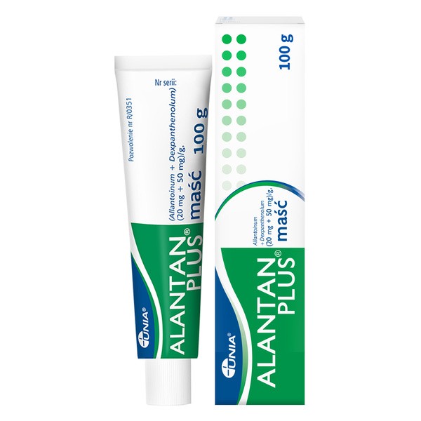 Alantan Plus, (20 mg + 50 mg)/g, maść, 100 g