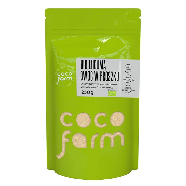 Coco Farm, Bio lucuma, owoc w proszku, 250 g