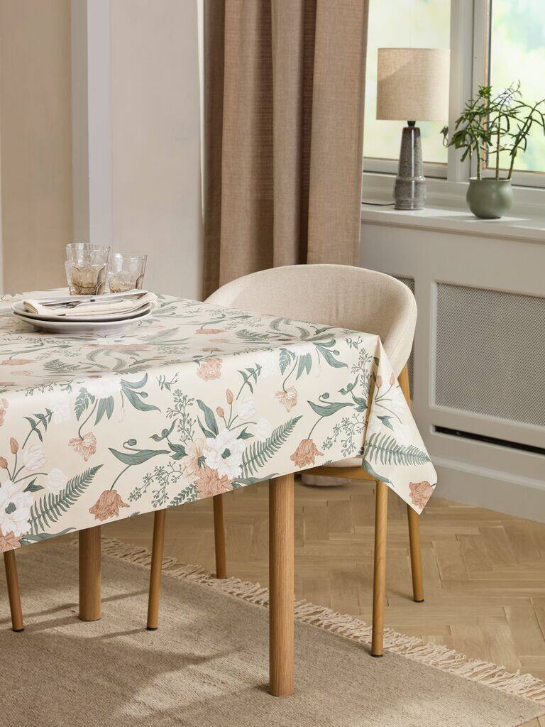 HAREMAT Vokset stof HAREMAT B140cm blomster