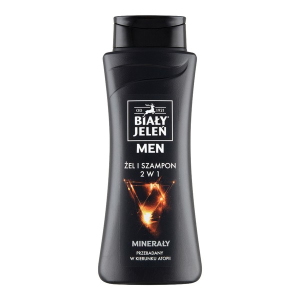 Biały Jeleń Men, szampon i żel 2w1 z minerałami, 300 ml