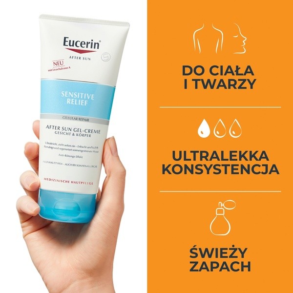 Eucerin After Sun, żel-krem łagodzący po opalaniu, 200 ml