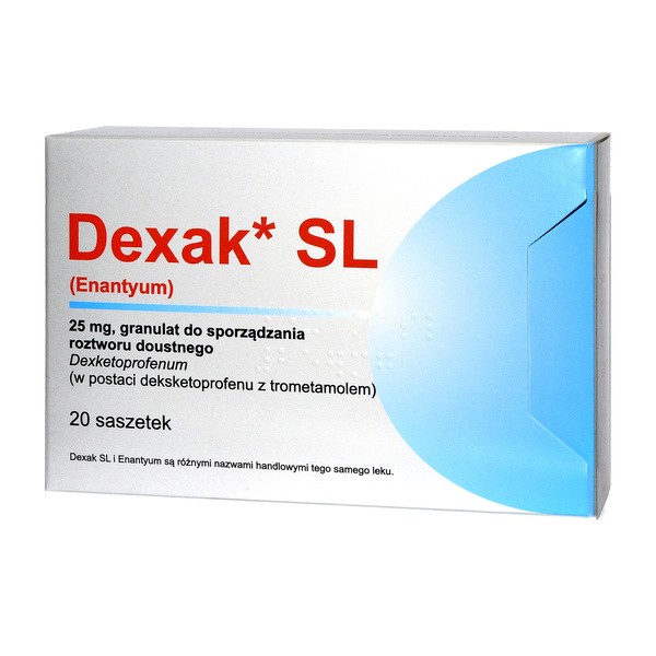 Dexak SL, 25 mg, granulat do sprządzania roztworu doustnego w saszetkach, 20 szt. (import równoległy, Delfarma)