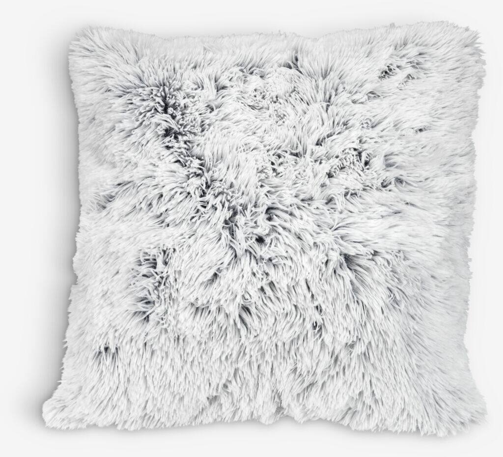 LOTUS pelspude 50x50 hvid og grå