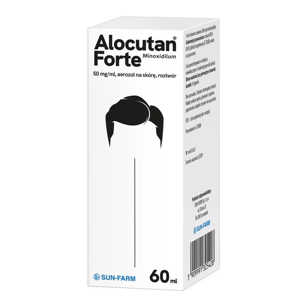 Alocutan Forte, 50 mg/ml, aerozol na skórę, 60 ml