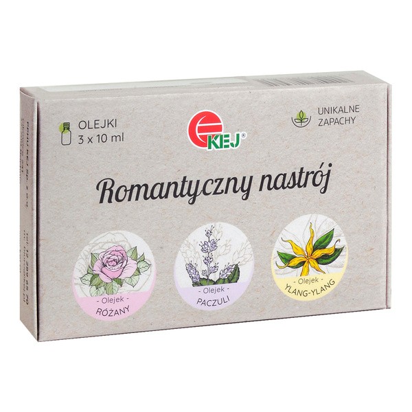 Kej, zestaw olejków eterycznych romantyczny nastrój, 3 x 10 ml