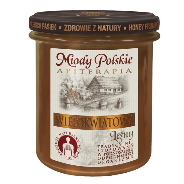Miody Polskie, miód nektarowy wielokwiatowy leśny, 400 g