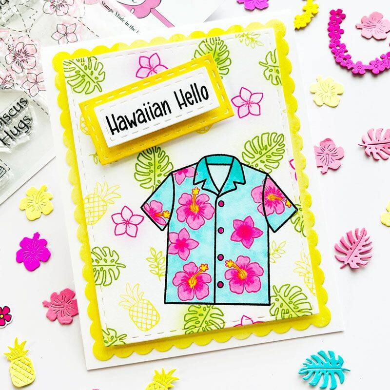 Tropical Vibes Patterns Clear Stamp Set