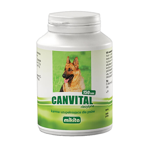 Mikita Canvital + lecytyna, karma uzupełniająca dla psów, tabletki, 150 szt.