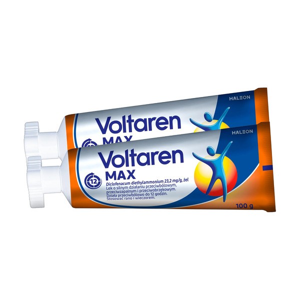 Zestaw 2x Voltaren Max, 23,2 mg/g, żel, 100 g