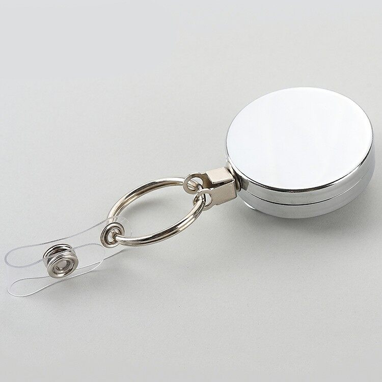 Heavy Duty Id Card Name Badge Holder Retractable Yoyo Wire Extension Reel Holder Key Holder