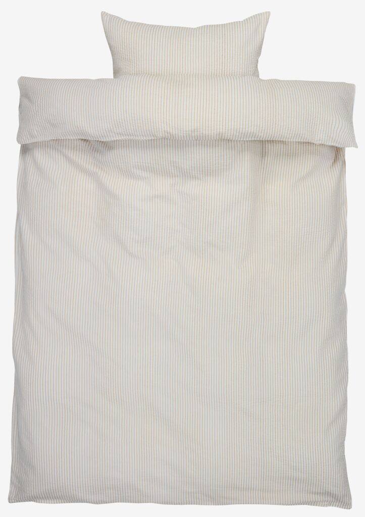 STINNE plus STINNE crepe sengesæt 140x200 hvid/latte