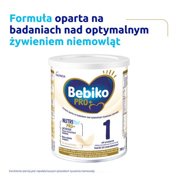 Bebiko PRO+ 1, mleko początkowe dla niemowląt, proszek, 700 g