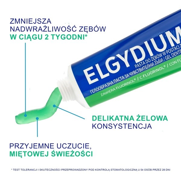 Elgydium Sensitive, pasta do zębów w żelu, 75 ml