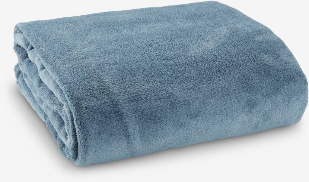 DRAGON HEAD fleece tæppe 140x200 blå
