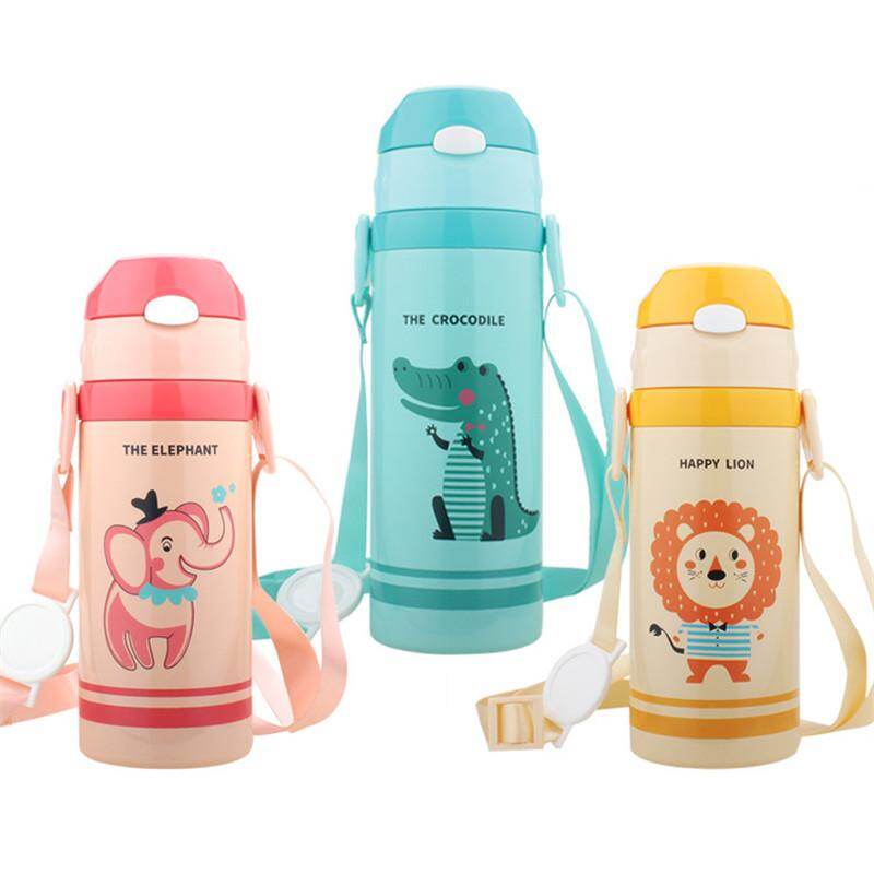 hot sale 500ML isoleret termokand 304 rustfrit stål termokande termokande til babys sugerørsflaske med reb