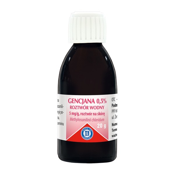 Gencjana (Pyoctanina) 0,5%, roztwór wodny, 20 g (Hasco)