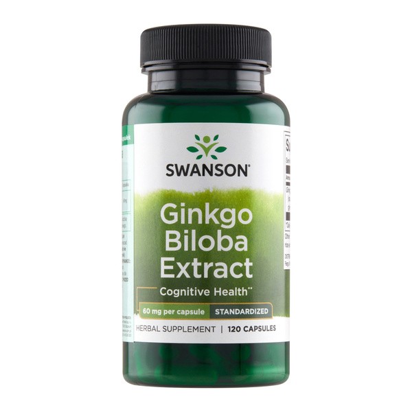 Swanson Ginkgo Biloba ekstrakt, kapsułki, 120 szt.