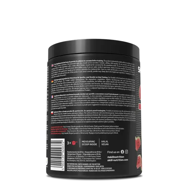 Skill Nutrition Pre-Workout, proszek, smak watermelon, 400 g