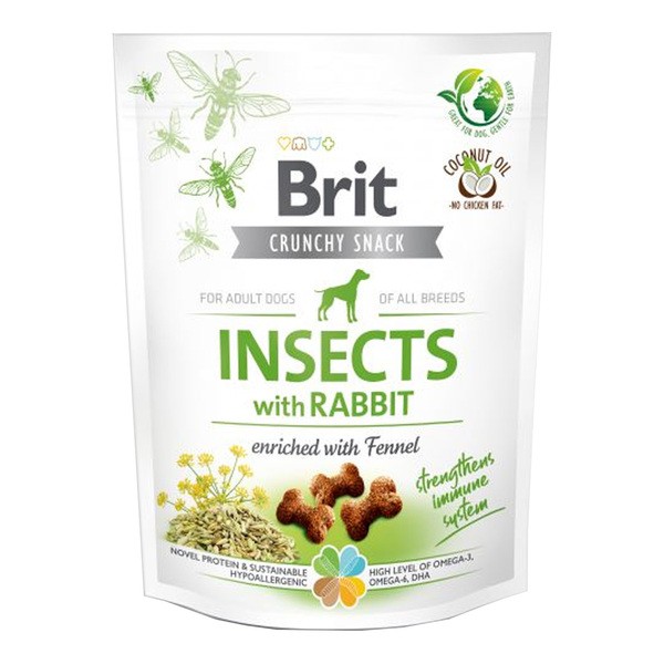 Brit Care Dog Crunchy Cracker Insects & Rabbit, przysmak dla psów z owadami i królikiem, 200 g