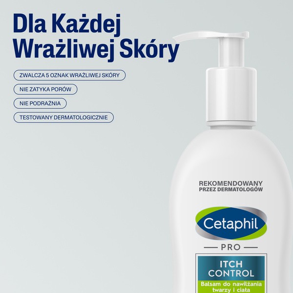 Cetaphil PRO Itch Control, balsam do nawilżania twarzy i ciała, 295 ml