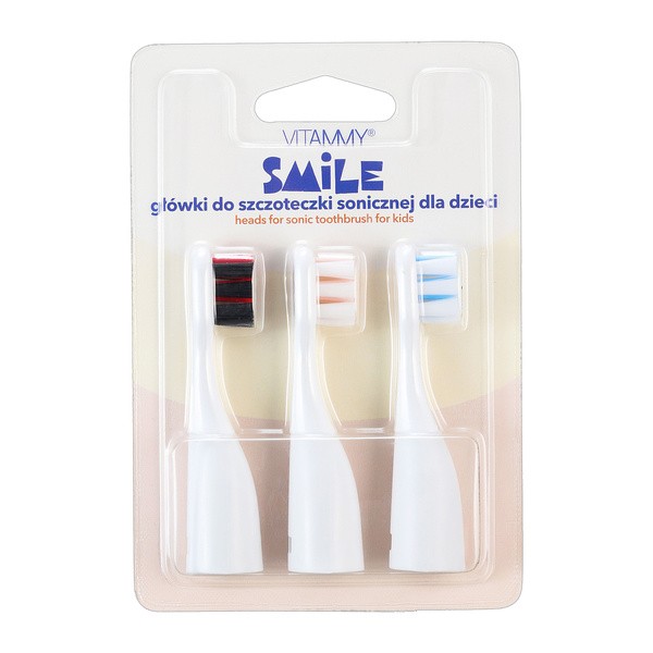 VITAMMY SMILE zestaw I Końcówki do szczoteczki (miś polarny, czarny kot, pies), 3 szt.