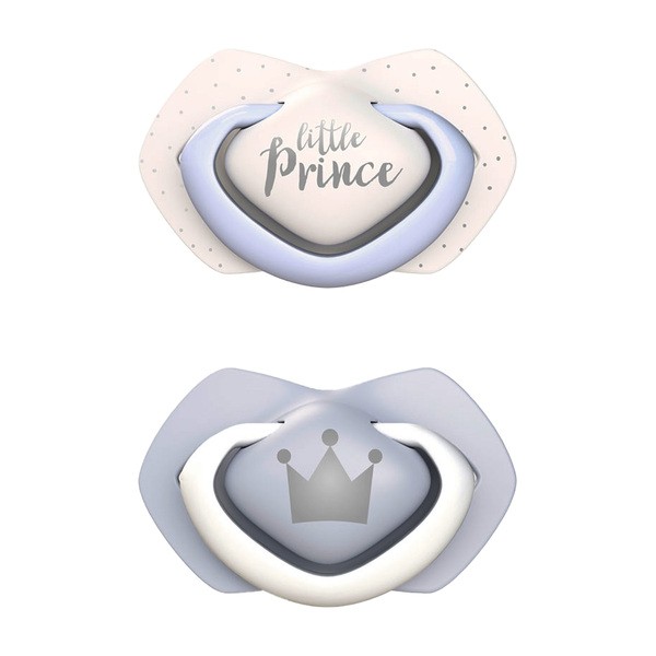 Canpol Babies, smoczek silikonowy symetryczny, Royal Baby, 0-6 m, 2 szt.