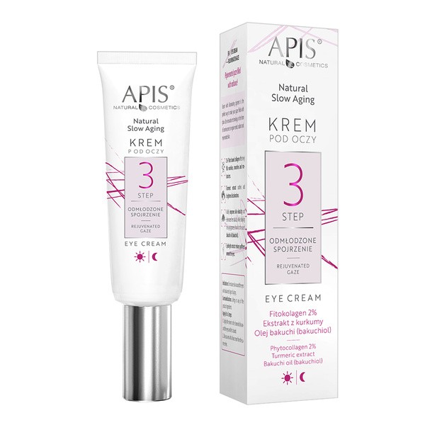 Apis Natural Slow Aging, krem pod oczy, Step 3 Odmłodzone Spojrzenie,15 ml