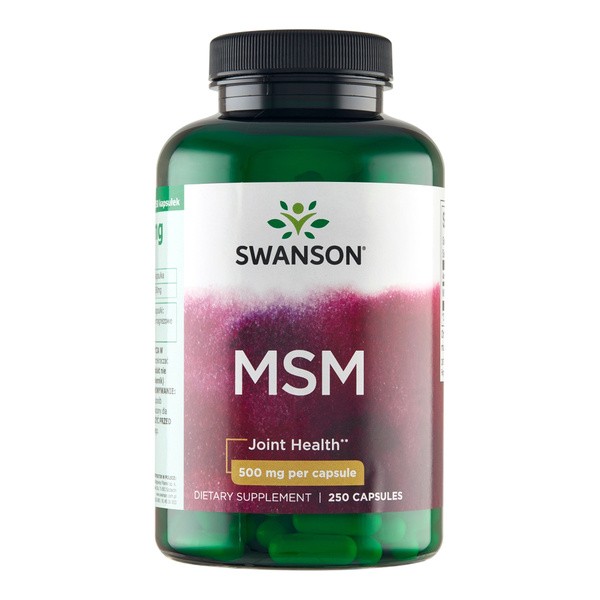 Swanson MSM, 500 mg, kapsułki, 250 szt.