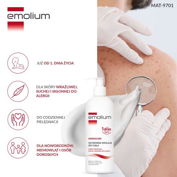 Emolium Dermocare, emulsja do ciała, 400 ml