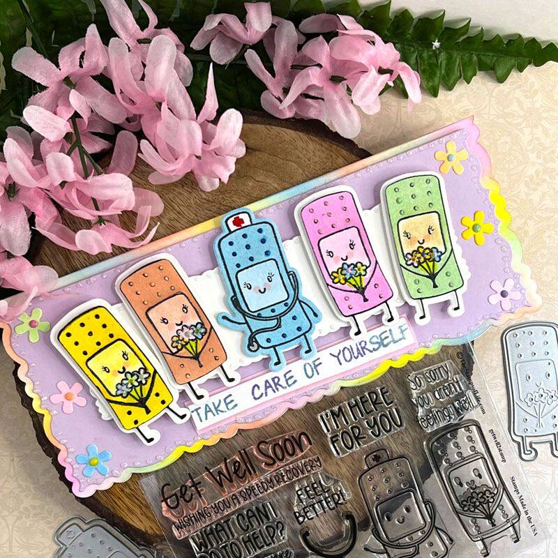 Get Well Bandages Clear Stamp Set