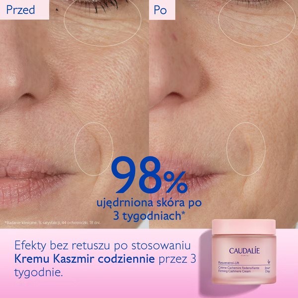 Caudalie Resveratrol-Lift, krem kaszmir liftigujący na dzień, 50 ml