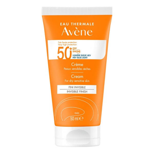 Avene Eau Thermale, krem z filtrem, skóra sucha i wrażliwa, SPF50 +, 50 ml