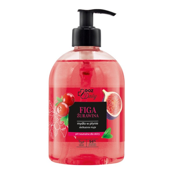 DOZ Daily, mydło w płynie, Figa Żurawina, 490 ml