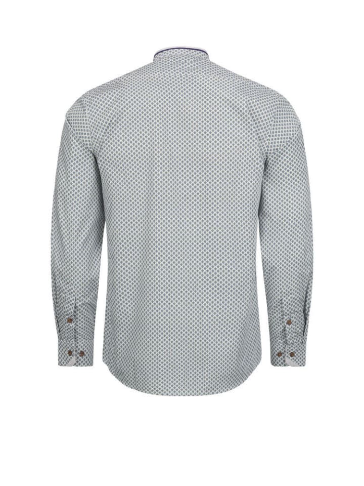 Nübler Trachtenhemd langarm Johann in Weiß-Grün günstig kaufen