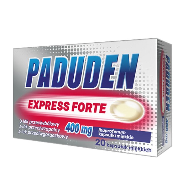 Paduden Express Forte, 400 mg, kapsułki miękkie, 20 szt.